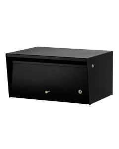 Metro Front Opening Letterbox - Black