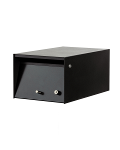 Urban Front Opening Letterbox - Black