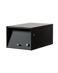 Urban Front Opening Letterbox - Black