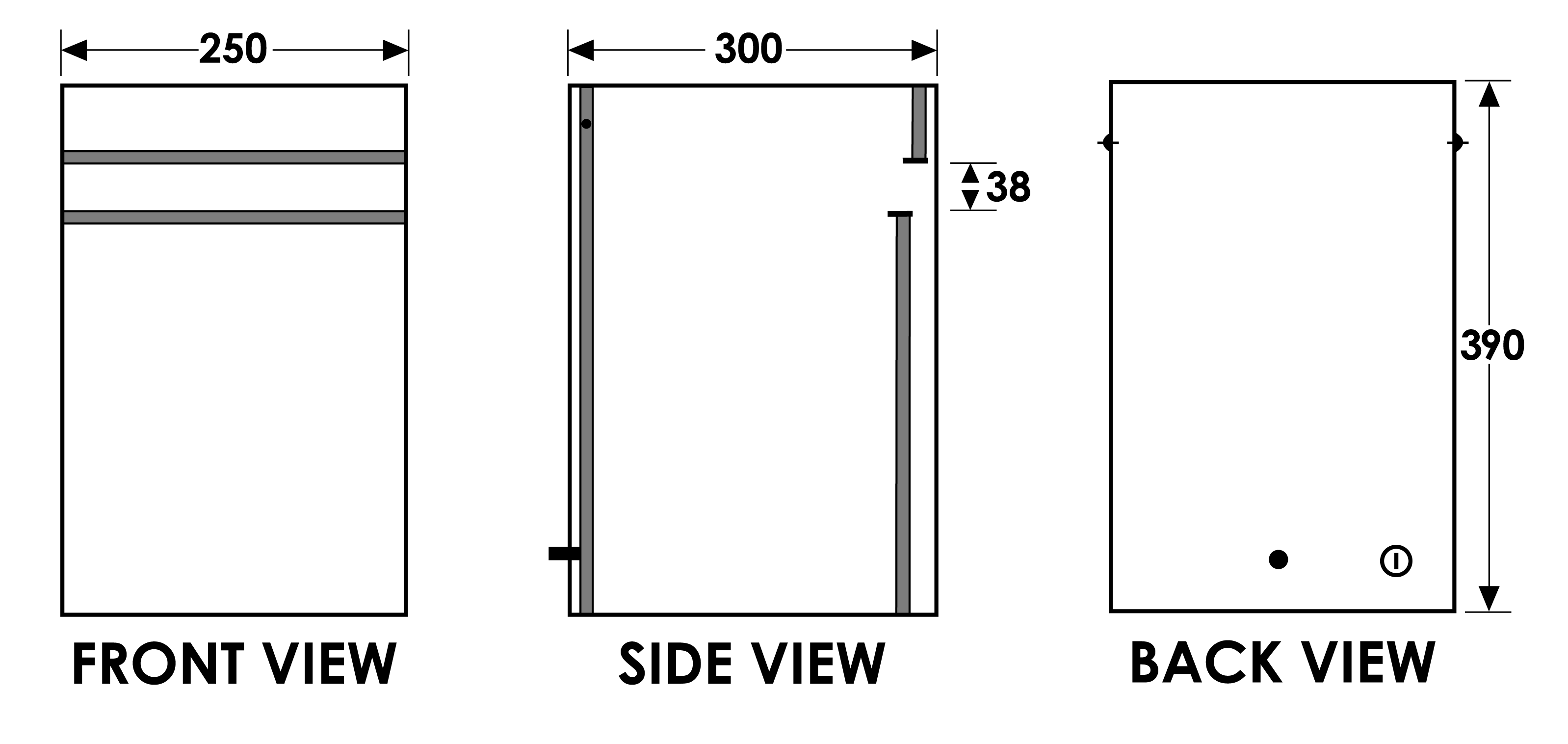 Designer Back Opening Letterbox Specs