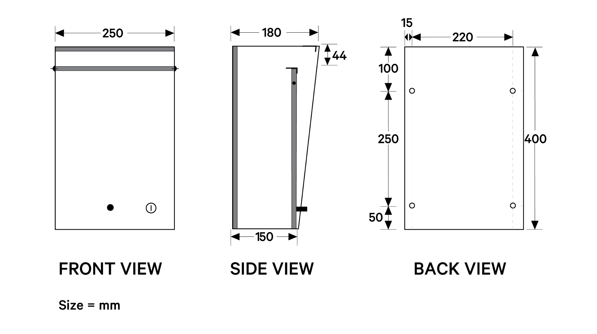 Wall Mounted Letterbox Specs