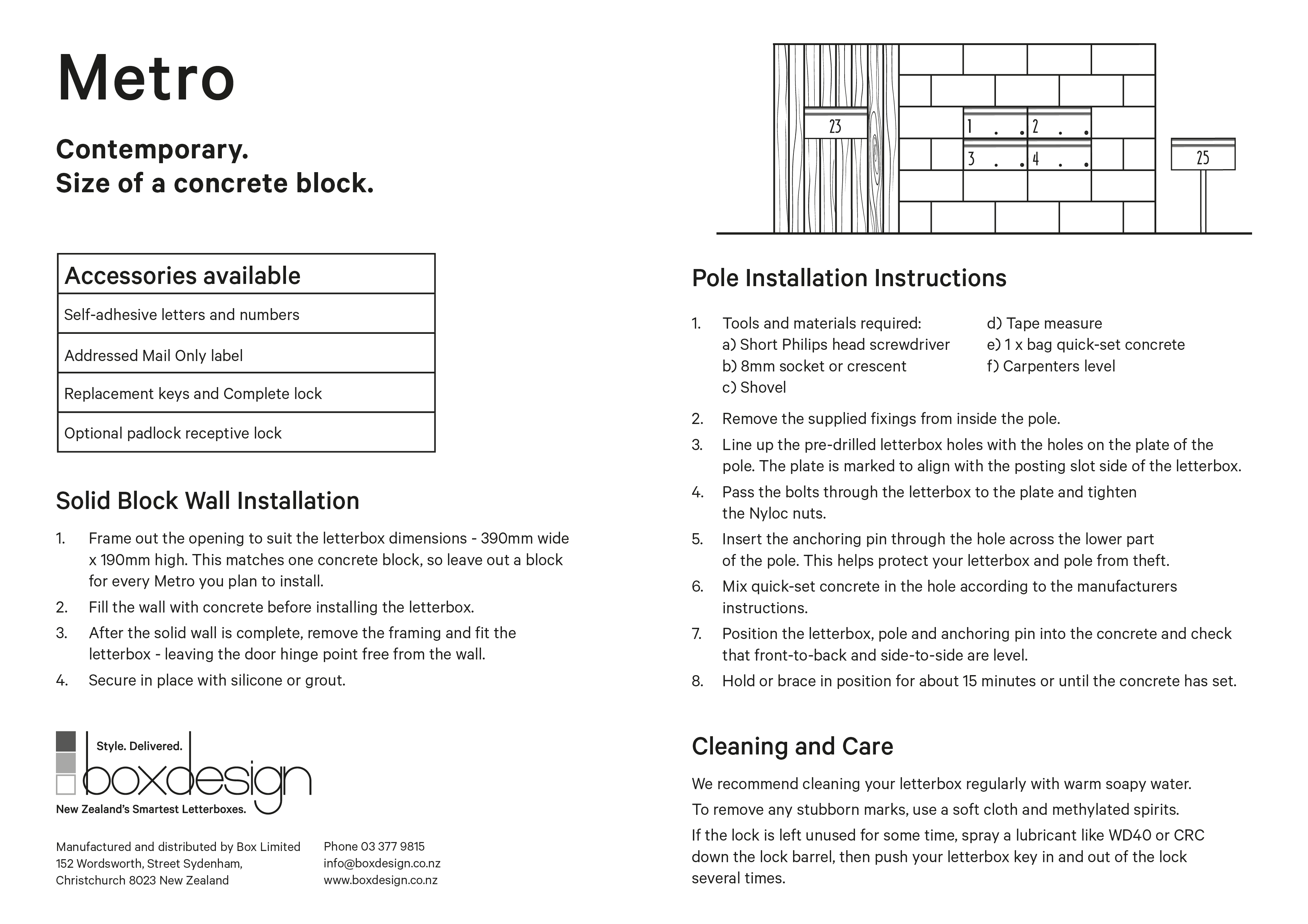 Metro Letterbox Installation Instructions