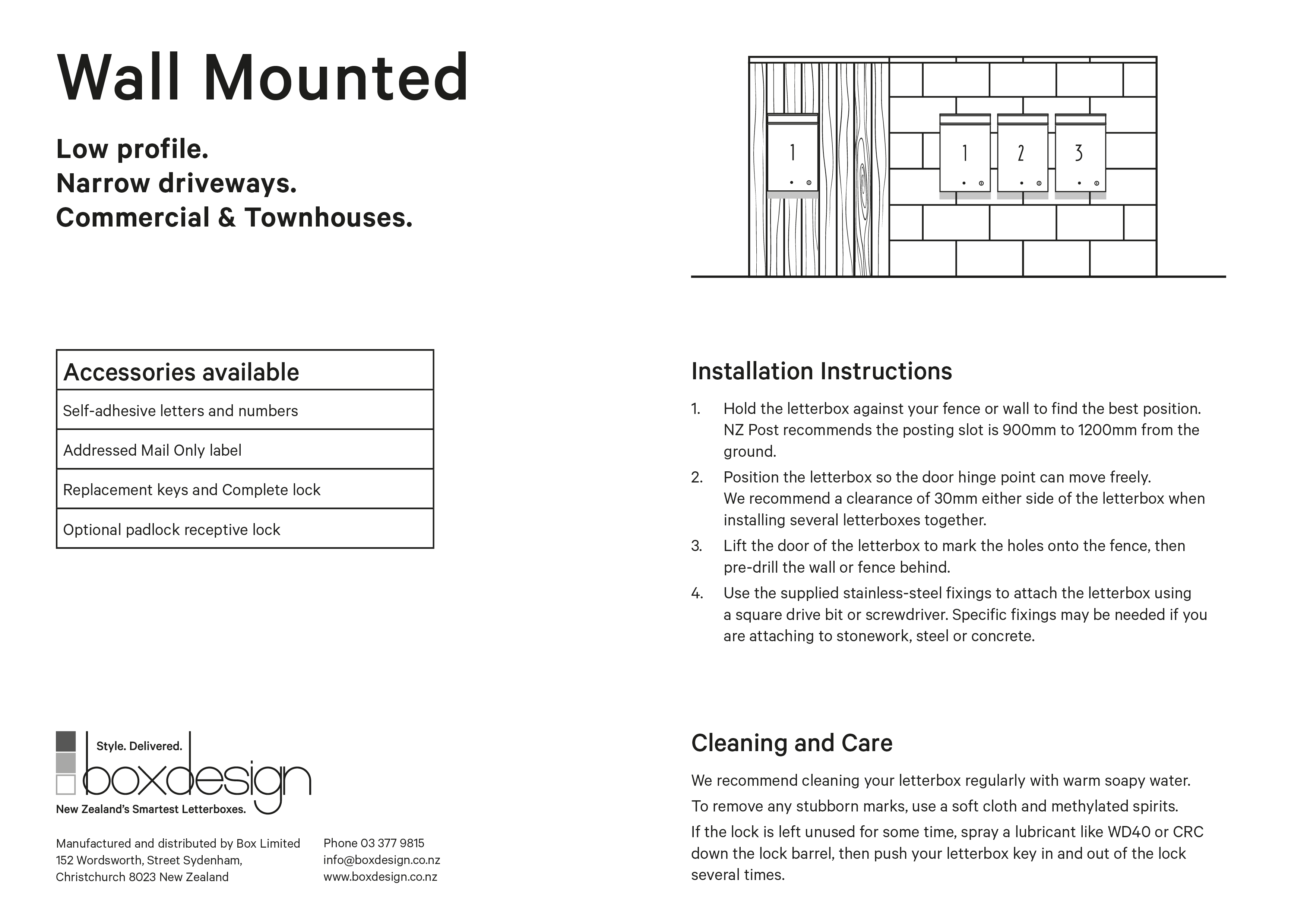 Wall Mounted Letterbox Installation Instructions